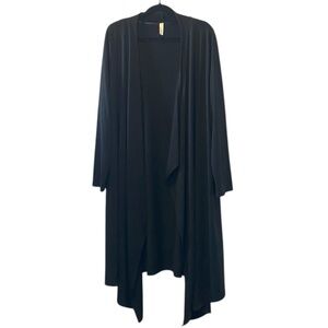 Cacique Lane Bryant Duster Women’s 18/20 Black Longline Open Front Cardigan